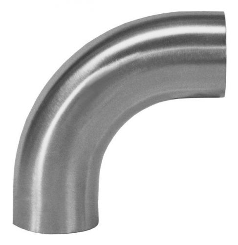 1/2&#034; 90 Degree Buttweld Elbow w/ Tangent, 316L Stainless Steel, Mill ID/OD