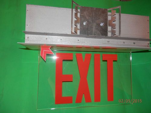 NEW BEGHELLI EDGE LIT LED EXIT SIGN 120V-277 OL2HTLRICCR