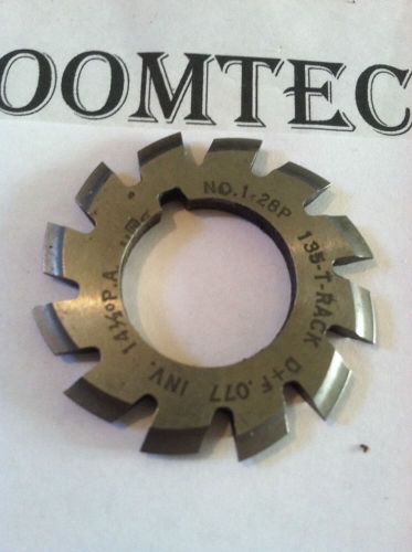 NEW INVOLUTE GEAR CUTTER #1 28P 135T-RACK 14.5PA 7/8&#034;bore  HSS NTD&amp;TCo.