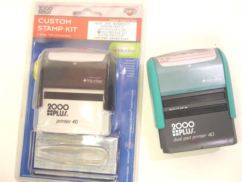 Nip cosco 2000 plus printer 40 custom stamp kit 6 lines + red &#039;paid&#039; *ships free for sale