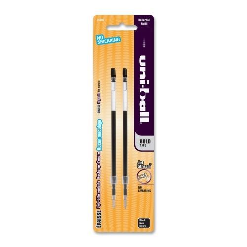 LOT OF 4 Uni-Ball Jetstream Rollerball Pen Refill -Bold -Blk -2/Pk - SAN74396PP