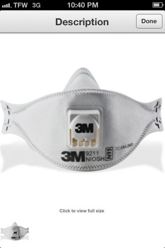 10 Masks -3m Disposable N95 Flat-fold Respirator - Foam Nose Foam - White