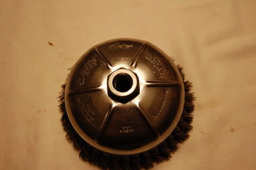 Weiler 6&#034; knotted wire cup brush 6,600 rpm&#039;s usa for sale