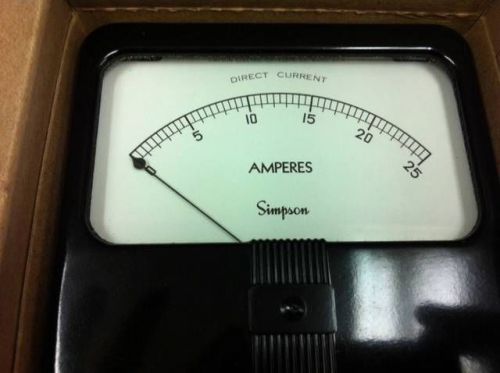 *NEW* SIMPSON PANEL METER DC AMPERES Model 29 0-25 NOS