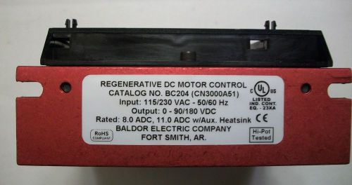 NEW IN BOX  BALDOR ABB  BC204 CN3000A51 DC SCR REGEN CONTROL, 115/230V, 1/8-2 HP