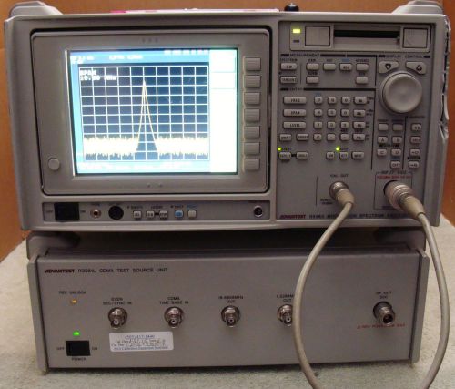 ADVANTEST R3463 MODULATION SPECTRUM ANALYZER W/ OPTS &amp;  R3561L CDMA TEST SOURCE