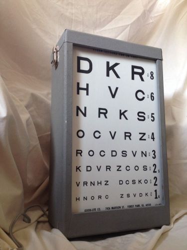 Good-Lite Visual Acuity Chart Translucent Model MA +Extras-  Wall Light optician