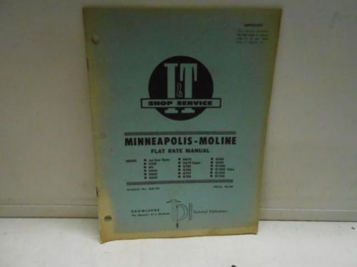 USED I&amp;T SHOP SERVICE MINNEAPOLIS-MOLINA FLAT RATE MANUAL MM-20 -18G3