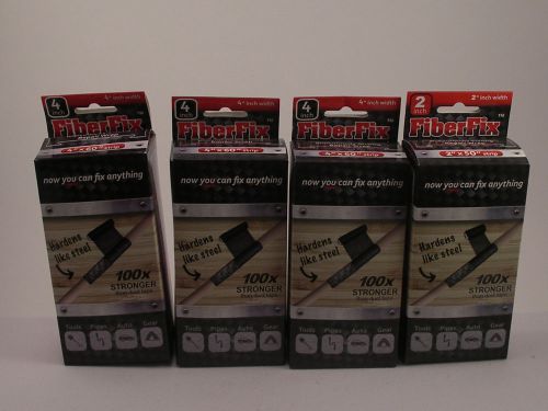 4 Box lot of Fiber Fix - 4 inch and 2 inch repair kits -Super Strong repair wrap