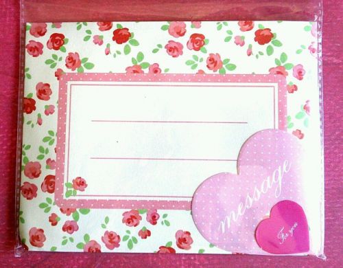 PHOTO LETTER SET ALBUM MESSAGE TAG  ENVELOPE SEAL - VINTAGE ROSES