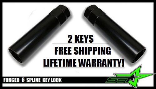 2 PC 6 SPLINE LUG NUT KEY | SECURITY SPLINE TOOL LOCK | FITS GORILLA MUTEKI LUGS