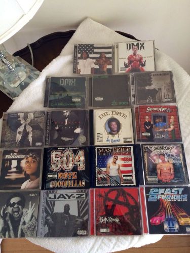 17 Used Rap Hip Hop EMPTY CD Jewel Cases - With Orginal Artwork