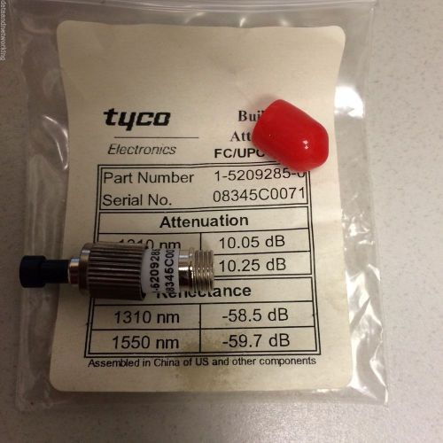 TE (TYCO) 1-5209285-0 FIBER TYPE BUILD OUT ATTENUATOR FC/UPC 10dB