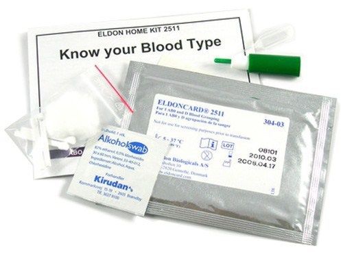 (5) blood typing test kits type testing kits eldoncard for sale