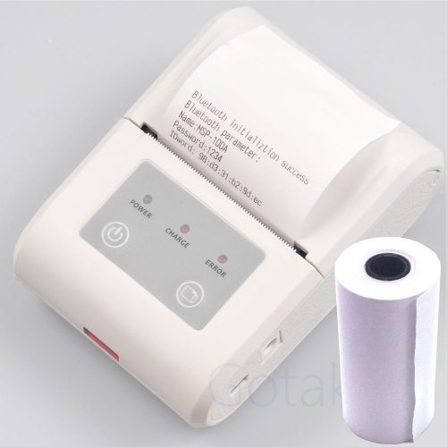 Bluetooth Thermal Receipt Printer Wireless Portable For Android Phone + Paper