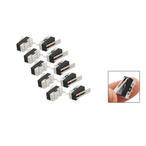 10 pcs AC 125V 1A SPDT 1NO 1NC Long Hinge Lever Micro Switch