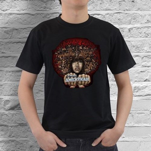 New Amerykah Mens Black T-Shirt Size S, M, L, XL, XXL, XXXL