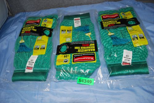 1-Lot of 3 / RUBBERMAID #24 Maximizer Microfiber Tub Mop Refill (NEW) (#S4349)