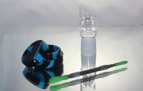 Quartz Nail Domeless 18mm FEM SLANT Top W/ BEST DABBER EVER (See Desc) FREE JAR