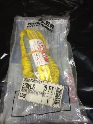 NEW MILLER 216TWLS-Z7/6FTGN HP MANYARD SAFETY LANYARD With Locking Snaps