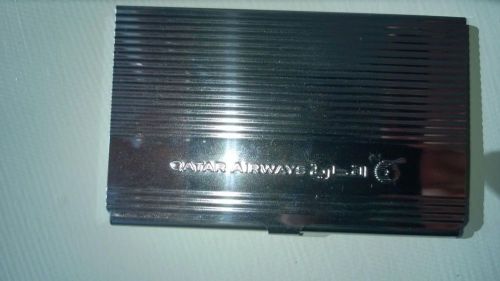 Qatar Airways Metal Business Card Holder - Excellent Condition