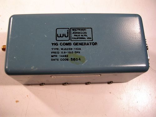 WATKINS JOHNSON WJ5238-14D YIG TUNED OSCILLATOR  .8-18 GHz