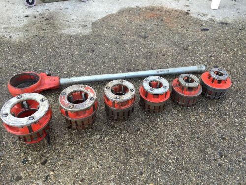 Ridgid 12-R Pipe Threader - 6 Dies 1/2&#034; 3/4&#034; 1&#034; 1 1/4&#034; 1 1/2&#034; 2&#034;