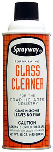 NEW- Package 6 cans of Sprayway #40 Graphic Arts Glass Cleaner