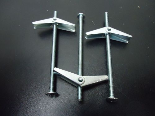 1/4&#034; x 4&#034; Spring Toggle Bolts Drywall Wall Anchors 1/4-20 New