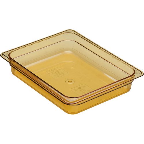 Cambro 1/2 gn high heat food pan, 2 1/2&#034; deep, 6pk amber 22hp-150 for sale