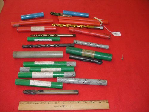 Mixed Lot of 10 Round Shank Machinist Drill Bits Precision PTD Guhring 2 CB 1 LH