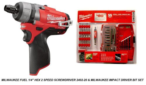 MILWAUKEE M12 FUEL BRUSHLESS 1/4&#034; HEX 2 SPEED SCREWDRIVER 2402-20 - BRAND NEW