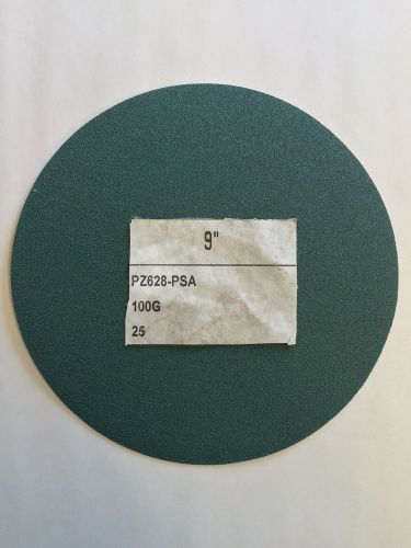 QTY:25 Zirconium PSA Backing 9&#034; 100 Grit Sanding Disc USA SHIPPING