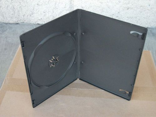 100   Standard 7MM Single Slim DVD Case. Hold 1 Disc CD,DVD Disc Black Case