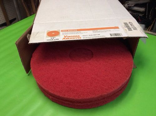 2 Red Buffer Polishing Pads Virginia Abrasives 13&#034; X 1&#034;