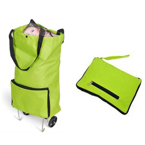 New fashion portable folding supermarket bag shopping cart trolley wheel package for sale