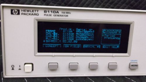 HP AGILENT 8110A PULSE GENERATOR 150 mHz OPTIONS 81103A,81103A,81106A