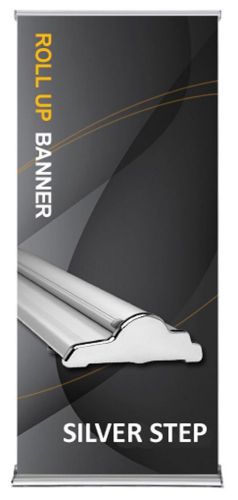 Silverstep retractable banner stand only 33“ free custom printing 