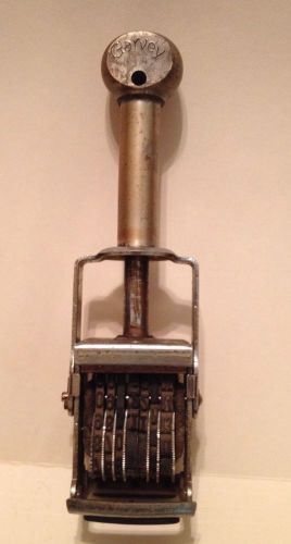 Garvey Metal Numbering Machine Stamp, Price Marker, Store Stamper w Ink Pad  VTG