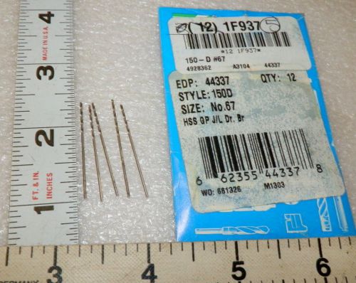 5 pc wire size # 67 Jobber Drill Bits   C-L 44337 style 150D (( Loc19))