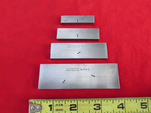 Starrett S  No.154 Adjustable Parallels Set of (4) - 3/8&#034; - 1-5/16&#034; Range Vtg.