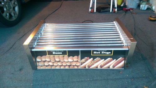 hotdog cooker roller with heated bun draw.