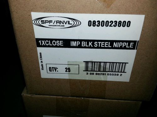 Anvil Steel Pipe Nipple Black 1 x Close