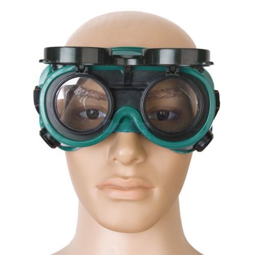 Green Welding Goggles Flip up Lens Welder Solder Eye Glasses Pretection Shield