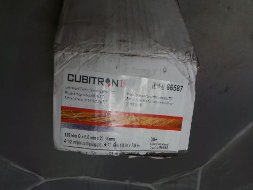 CUBITRON 66587 3M  II DEPRESSED CENTER GRINDING WHEELS 4 5&#034; X 1 4&#034; X 7 8&#034; QTY10