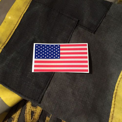 FIREFIGHTER HELMET FLAGS FIRE HELMET STICKER - American Flag