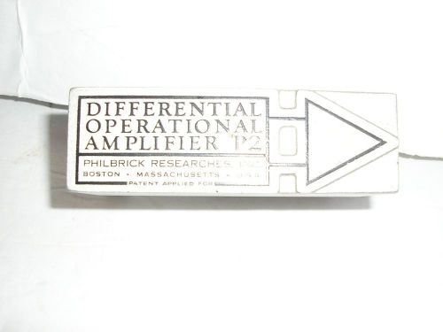 Differential Operational Amplifier P2 Philbrick Researchers, Inc.