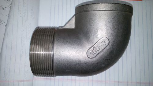 stainless steel street 90, 3&#034; npt, 316 ss