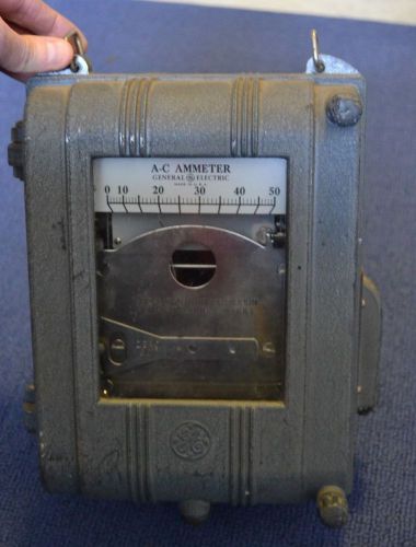 GENERAL ELECTRIC TYPE CF-1 MODEL 8CF1AAL RECORDING AMMETER , VINTAGE! COOL! LOOK