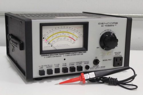 Sencore PR57 Variable Isolation Power Rite Transformer Safety Analyzer w/ Probe